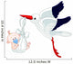 Stork and Baby Wall Decal