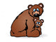 mother and baby bear Wall Decal