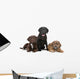 Three Puppies Two Labradors Wall Decal