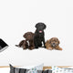 Three Puppies Two Labradors Wall Decal