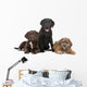 Three Puppies Two Labradors Wall Decal