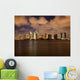 Orange clouds reflect light from San Diego Skyline Wall Mural