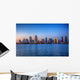 San Diego skyline on clear evening in HDR Wall Mural