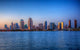 San Diego skyline on clear evening in HDR Wall Mural