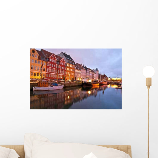 Copenhagen Nyhavn Nuit Wall Decal