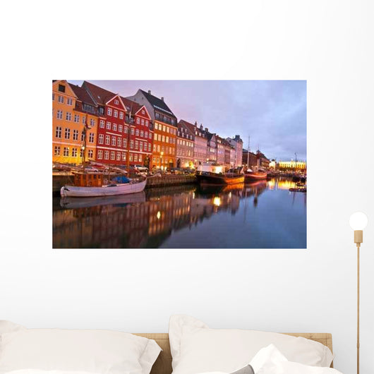 Copenhagen Nyhavn Nuit Wall Decal