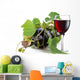 Bottle of Wine Entwined With Vine Wall Decal
