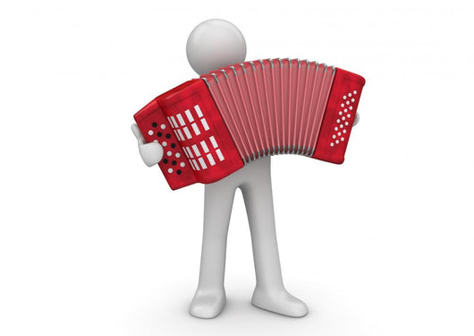 Music Collection Accordion Player Wall Decal