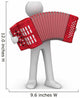 Music Collection Accordion Player Wall Decal