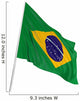 3D Brazilian Flag Wall Decal