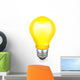 Light bulb, vector icon Wall Decal