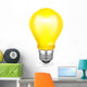 Light bulb, vector icon Wall Decal