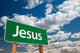 Jesus Green Road Sign Wall Mural