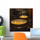 Flames burning in a row in large bronze pots;Lhasa xizang china Wall Mural