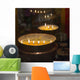 Flames burning in a row in large bronze pots;Lhasa xizang china Wall Mural