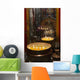 Flames burning in a row in large bronze pots;Lhasa xizang china Wall Mural