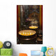 Flames burning in a row in large bronze pots;Lhasa xizang china Wall Mural