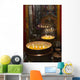 Flames burning in a row in large bronze pots;Lhasa xizang china Wall Mural