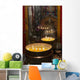 Flames burning in a row in large bronze pots;Lhasa xizang china Wall Mural