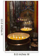 Flames burning in a row in large bronze pots;Lhasa xizang china Wall Mural