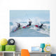 Three kitesurfers in water Wall Mural