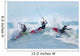 Three kitesurfers in water Wall Mural