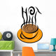Hot Coffee Illustration Wall Decal