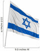 3D Israeli Flag Wall Decal
