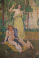 Art Nouveau painting in the Mayors Parlor in the Obecni dum Wall Mural