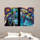 Stained galss window in St Vitus Cathedral designed by Alfons Mucha Wall Mural