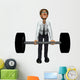 3D Businessman Heavy Gym Wall Decal