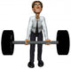 3d businessman heavy gym Wall Decal