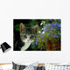 Small Kitten With Flowers Wall Mural
