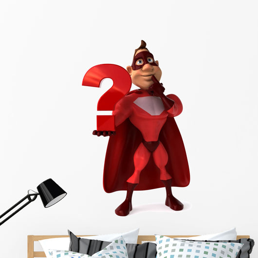 Superheroes and Questions Wall Decal