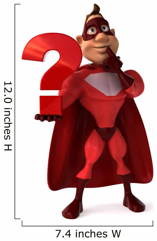 Superheroes and Questions Wall Decal