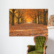 Avenue in autumn Wall Mural