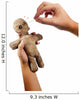 hands holding creepy voodoo doll with needles isolated on white Wall Decal