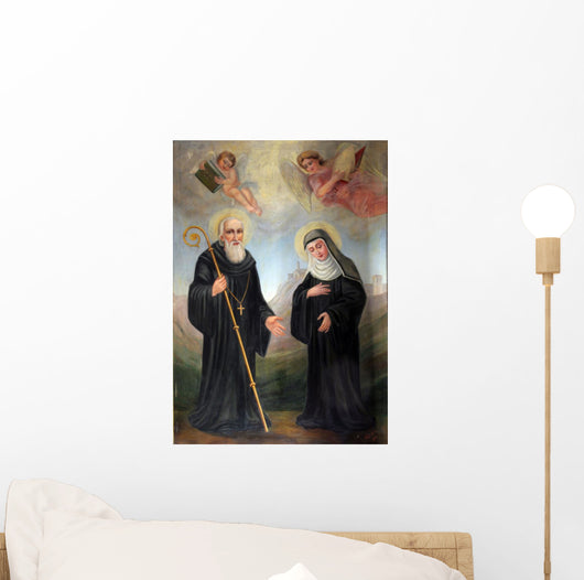 Saint Benedict and Saint Scholastica Wall Mural