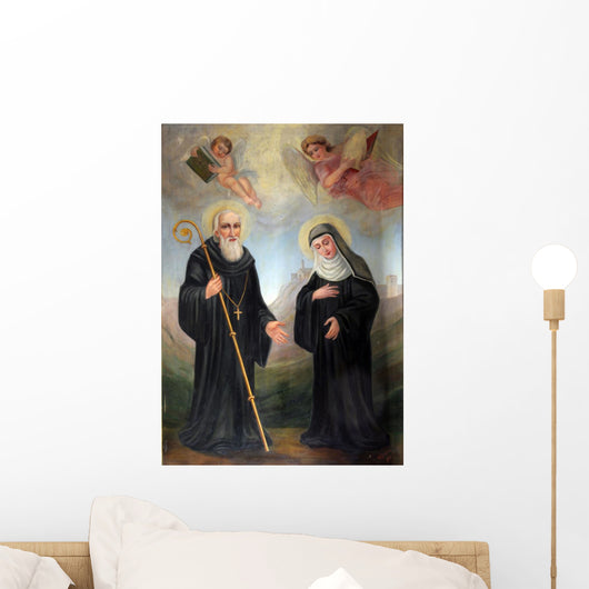 Saint Benedict and Saint Scholastica Wall Mural