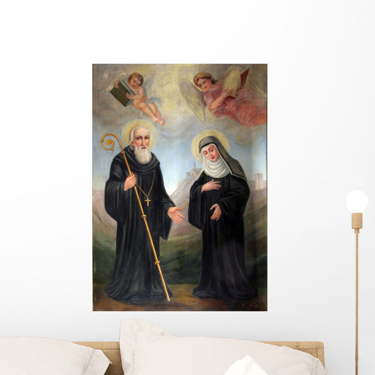 Saint Benedict and Saint Scholastica Wall Mural