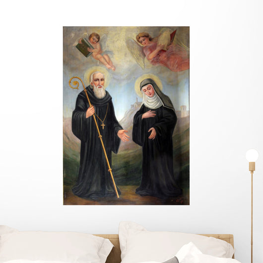 Saint Benedict and Saint Scholastica Wall Mural