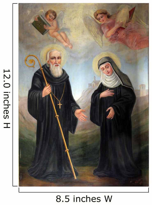 Saint Benedict and Saint Scholastica Wall Mural
