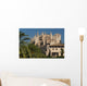 Spain, Majorca, Palm trees in Parc de la Mar leading to Cathedral Wall Mural