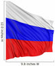 3D Russian Flag Wall Decal
