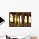 Morocco, Archways of Hassan II mosque at dusk Wall Mural