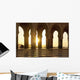 Morocco, Archways of Hassan II mosque at dusk Wall Mural