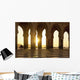 Morocco, Archways of Hassan II mosque at dusk Wall Mural