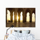 Morocco, Archways of Hassan II mosque at dusk Wall Mural