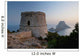 Spain, Torre des Savinar and Es Vedra island at sunset Wall Mural