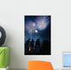 People watching fireworks at Nevill Junior Bonfire night Wall Mural